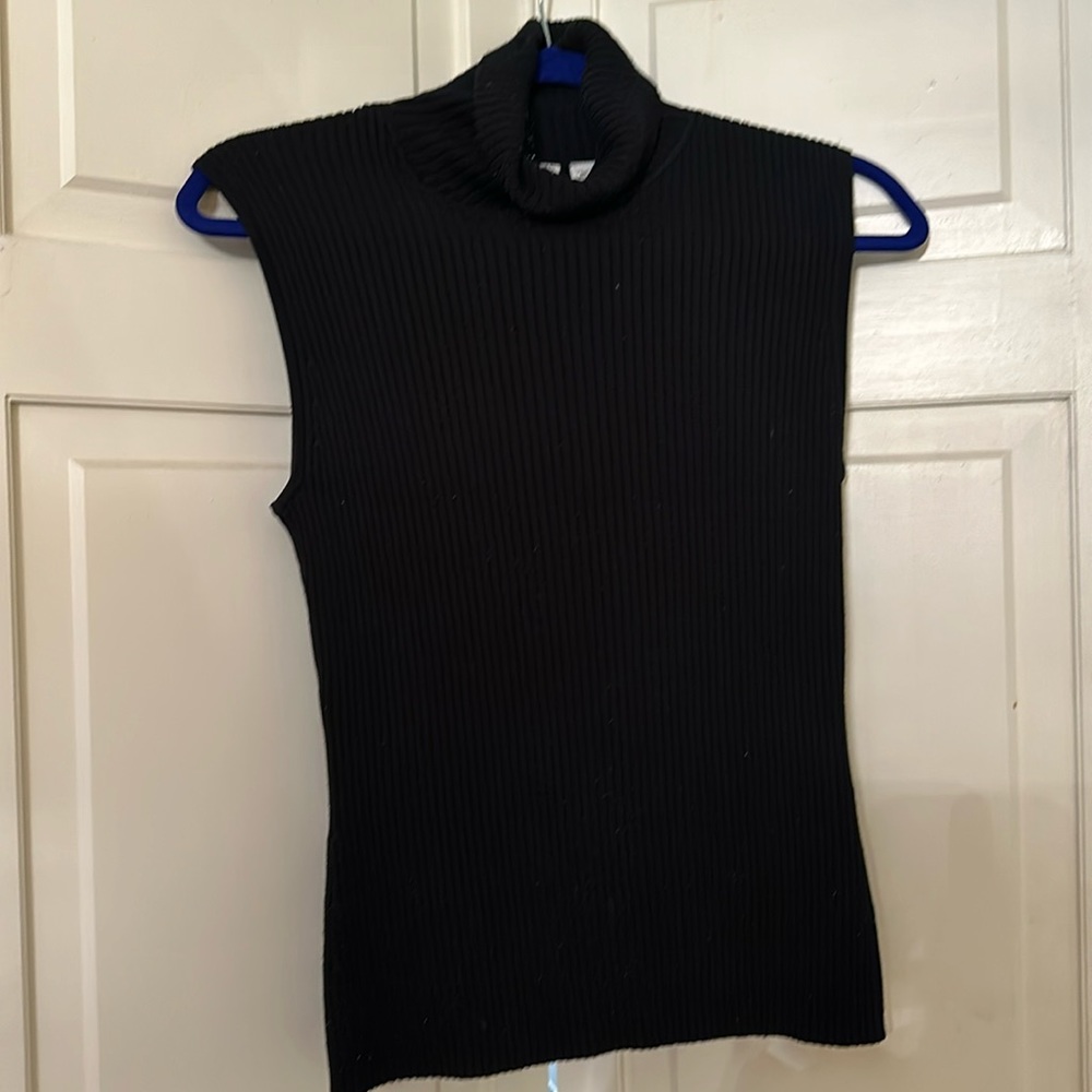 Chico’s Sleeveless Black Turtleneck